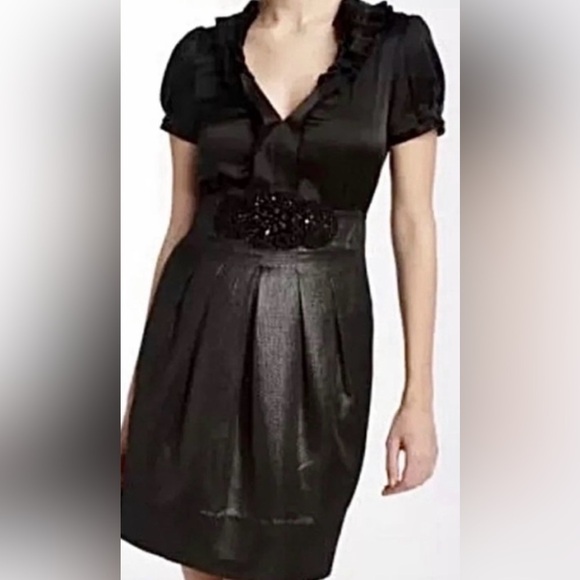 HP🎉BCBGMaxAzria Mock Black Dress - Picture 8 of 8